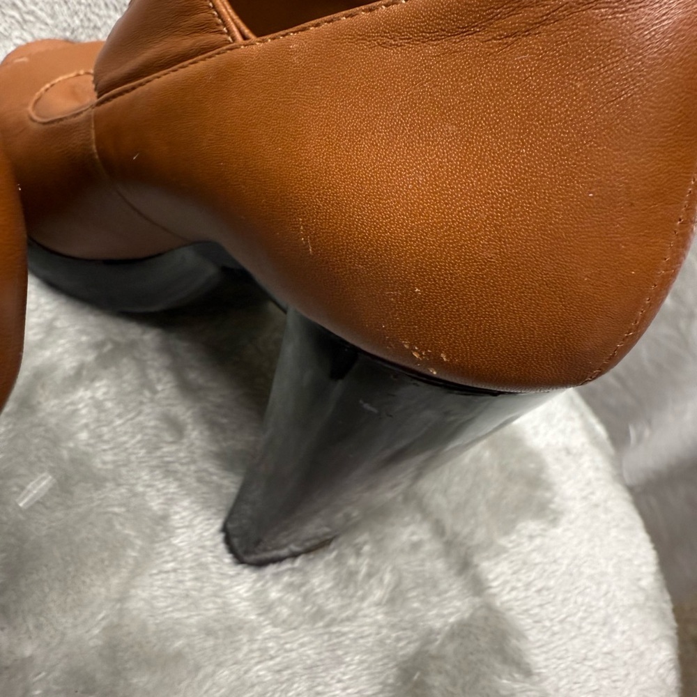 Michael Kors Tan Peep Toe Ankle Booties - Picture 10 of 16